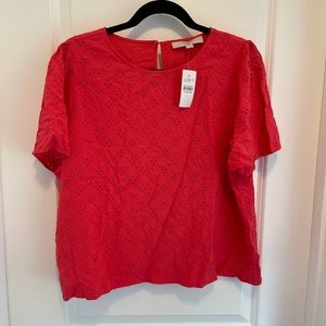 Short sleeve red top